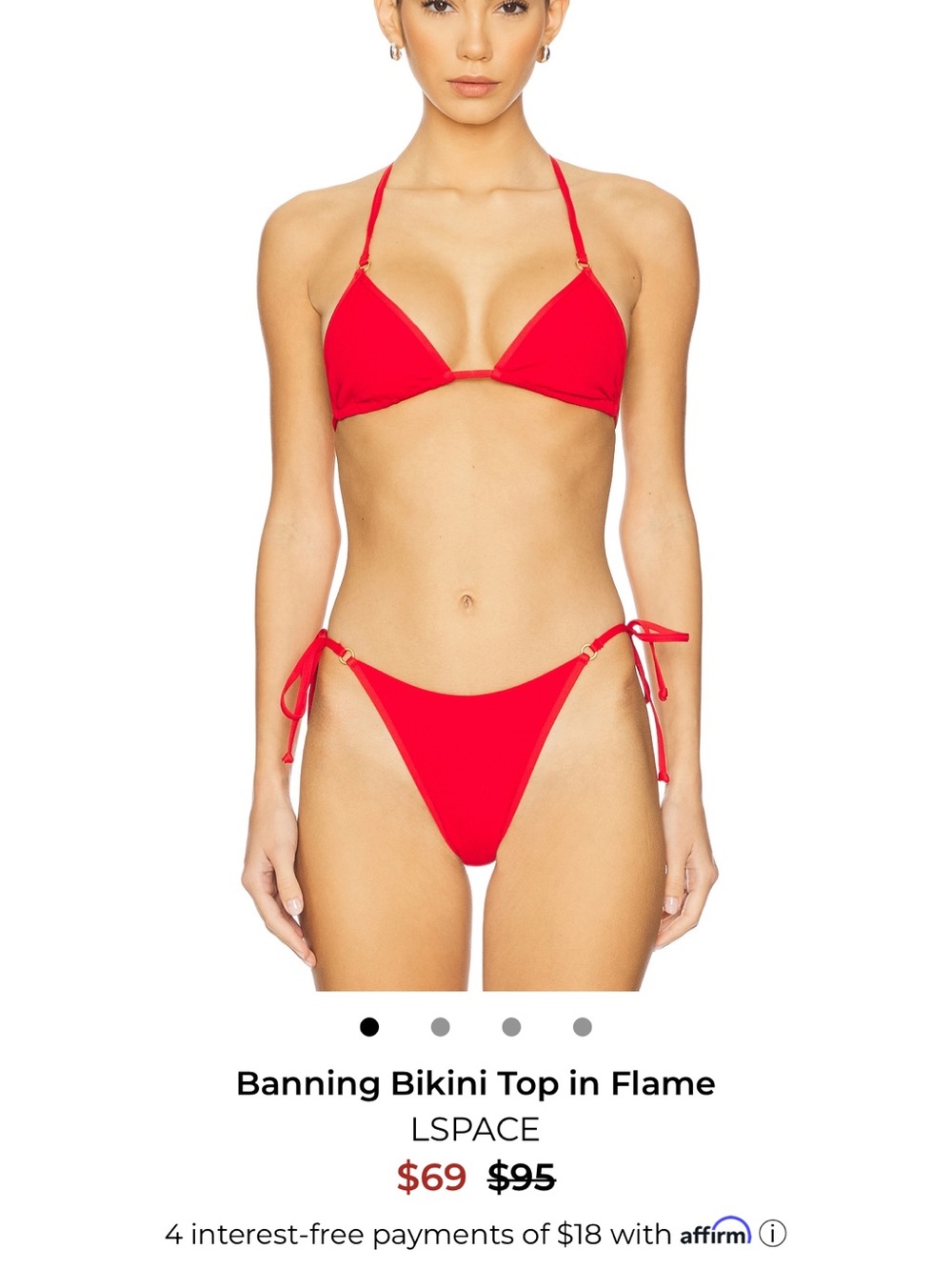 LSPACE Bikini Top and Bottom in Flame